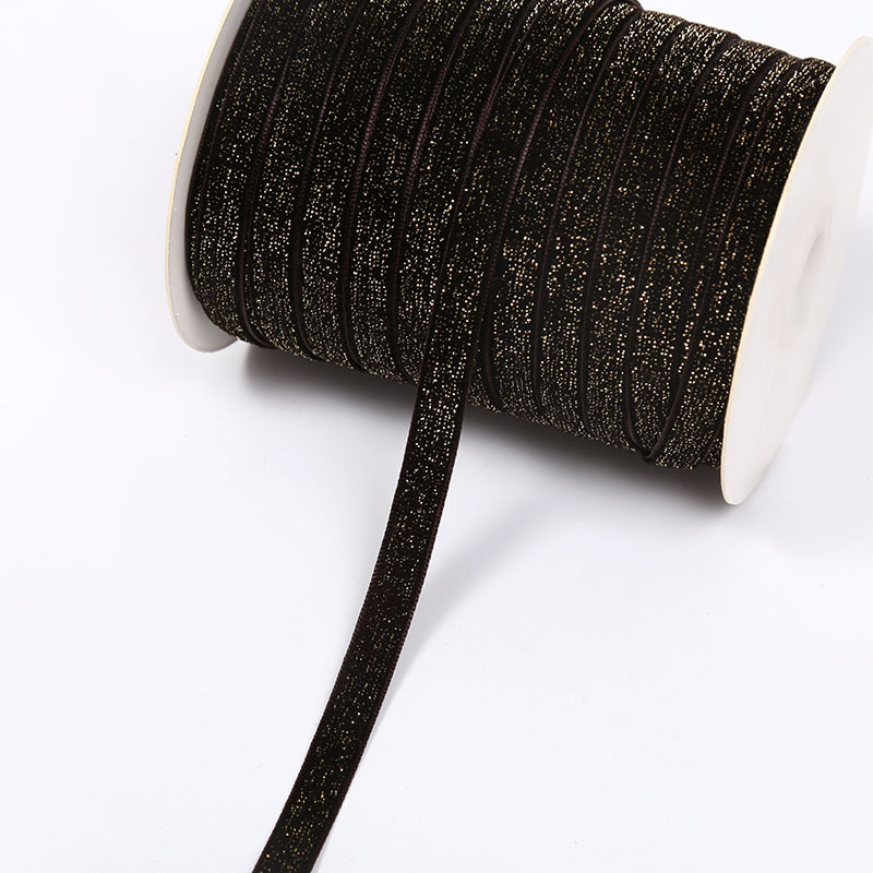 Golden Star Point clip de cinturón de terciopelo de seda dorada de terciopelo de una sola cara accesorios de ropa de una sola cara cinta decorativa pequeña orden se puede arreglar