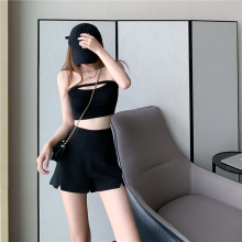 短裤女秋季薄款黑色西装裤女时尚小个子高腰显瘦气质休闲阔腿热裤