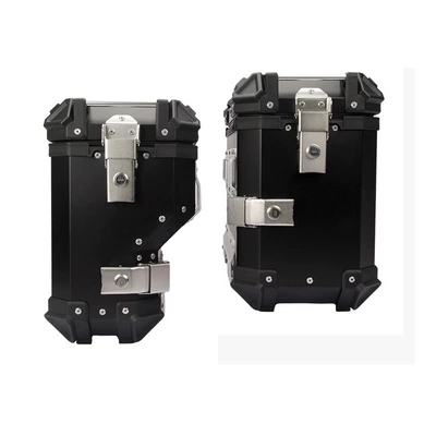 Motorcycle trunk | 28L45L55L65L80L100L Aluminum Alloy Trunk - 38l-left-side-box-black