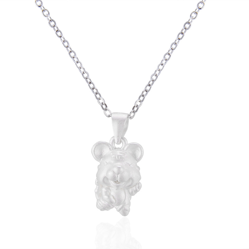 2023 Año del Gallo S999 plata esterlina Zodiaco pollo colgante collar de plata esterlina de clavícula femenina año de nacimiento joyería del Día de San Valentín