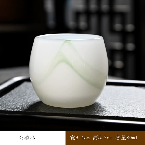 Single Pink Colorful Glazed Jade Porcelain Cup (Meditative Cup)
