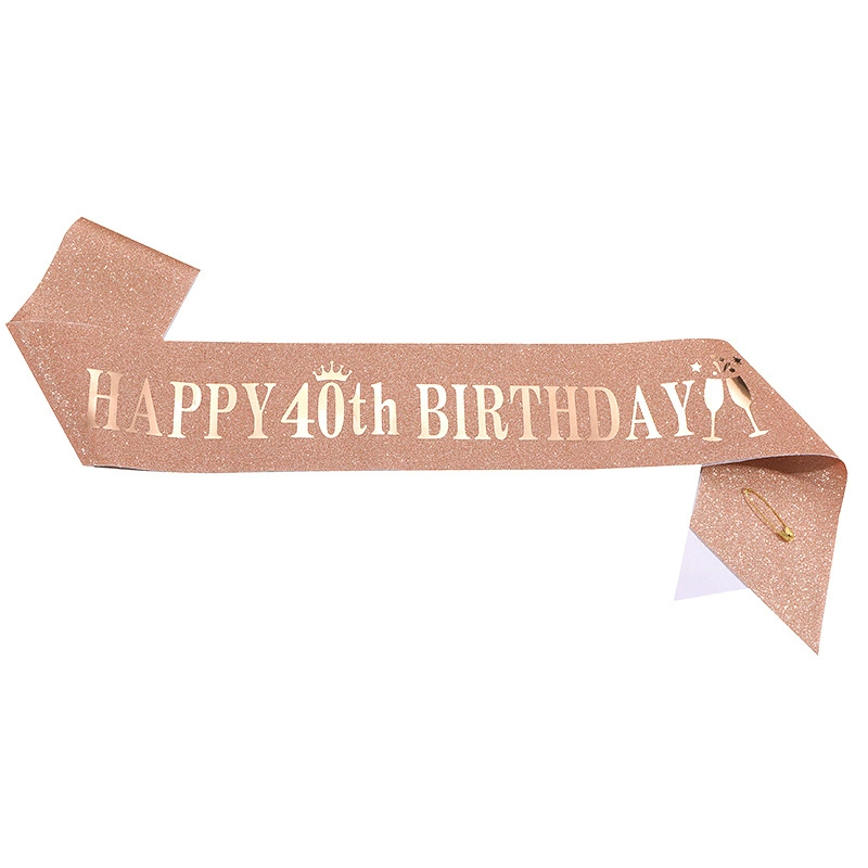 Пошитая на границе мода Happy Birthday ремень через плечо с золотым зеленым луком золотой пояс для вечеринки