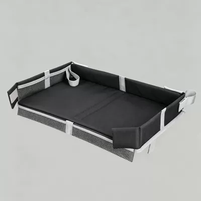 large-capacity dining table play mat – Chair back anti-kick pad - tray-bag-black