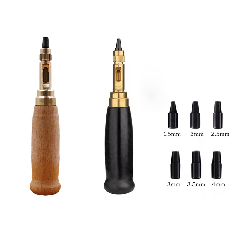 DIY自動ベルト穴あけ器、交換可能なマルチヘッドサイレンサーベルトパンチ、回転パンチ6点セット、店主がおすすめするパンチングツール|undefined