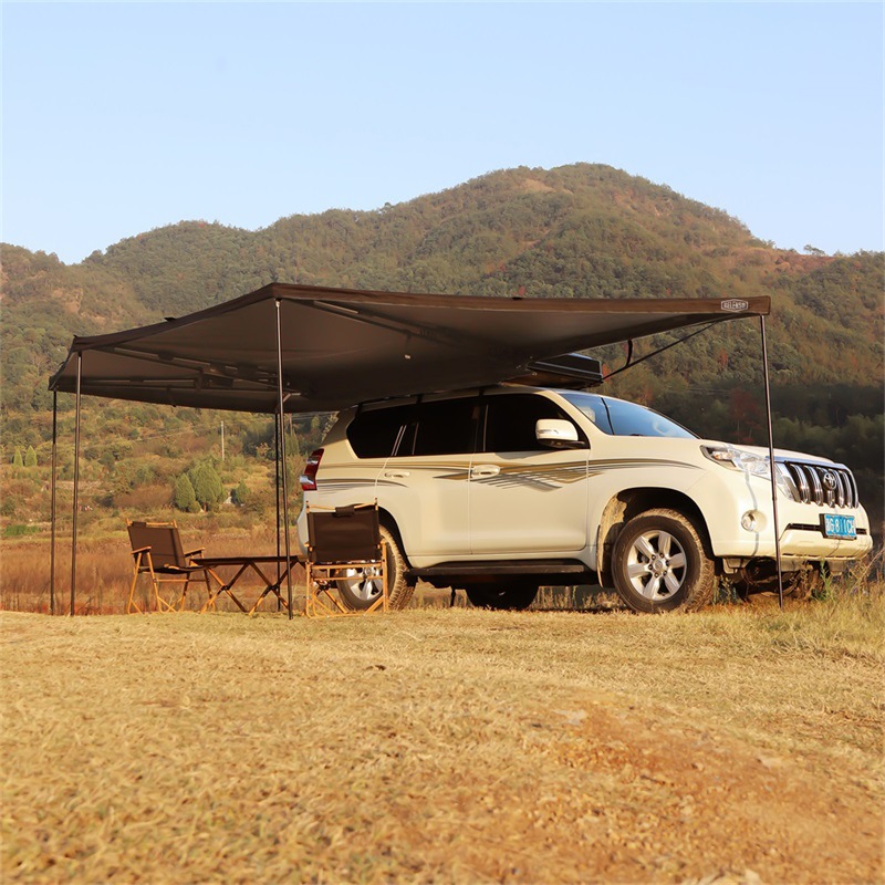 270 degrees car side tent side Sky Tent Room rain-proof sun-proof legless fan-shaped tent large space Outdoor