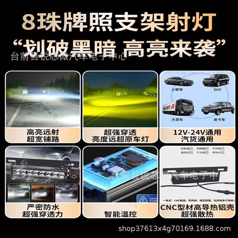 Super Bright LED License Plate Light 12V 24V Universal
