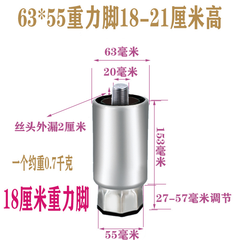 BX62 pie de gabinete ajustable pierna de acero inoxidable pie de gravedad pie de mesa de comedor ajustable puerta corredera pie de mesa de almacenamiento de frescura pie de gabinete soporte pesado