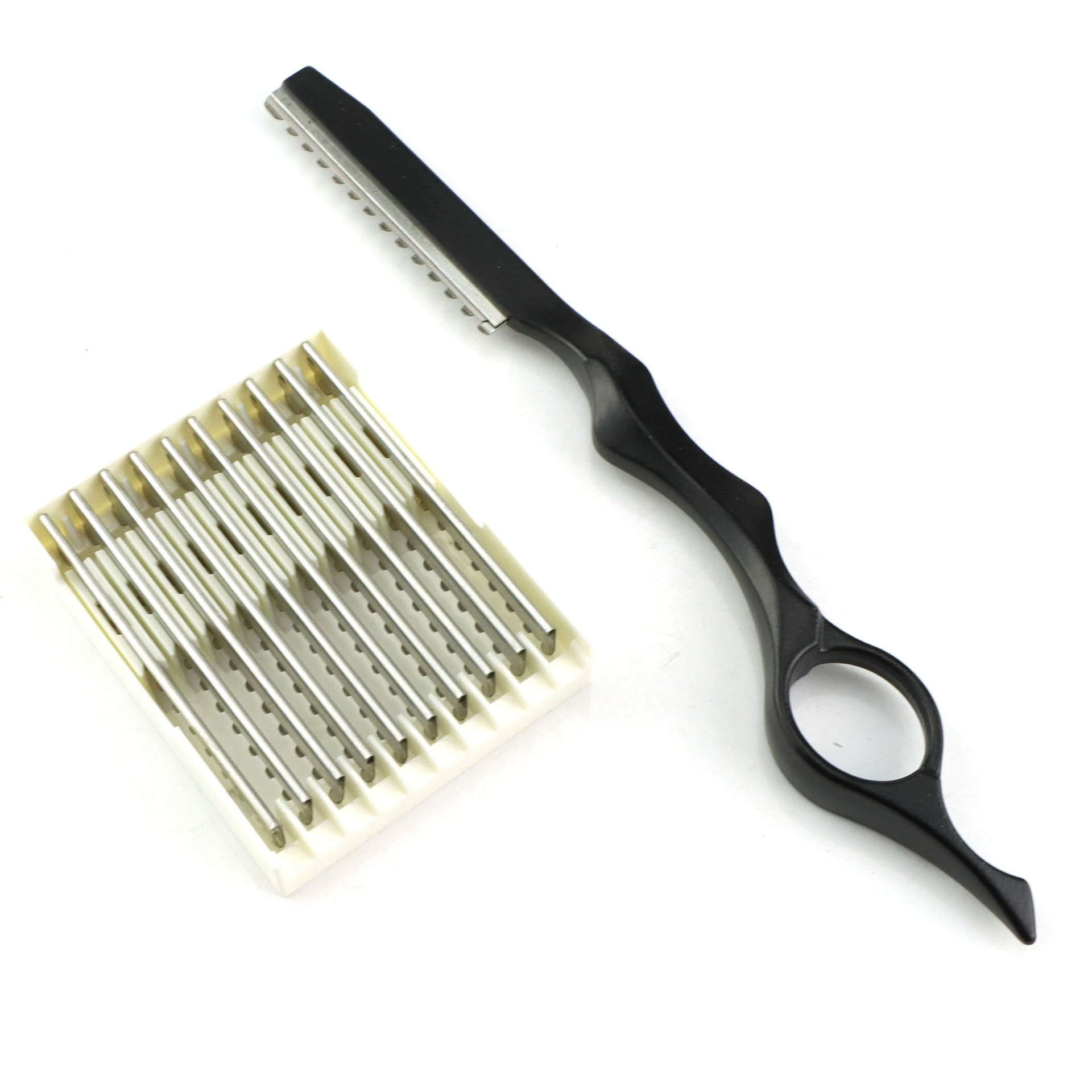 Цветные авиационные алюминиевые парикмахерские тонкие ножи режущие ножи держатель ножа плюс 10 лезвий