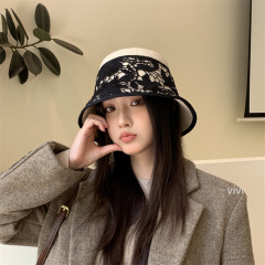 渔夫帽女秋冬季新款大头围显脸小盆帽大帽檐蕾丝花边保暖水桶帽潮