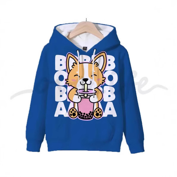Cartoon Cat Boba Tea Hat Sweatshirt Animal 3D Printed Hat Child Cavali Pullover Casual Hat Su Della