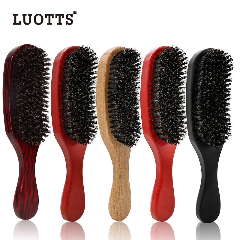 De cerdas de haya grande curvado peine de madera maciza onda cepillo de limpieza peine del pelo peine de peinado cuidado de la barba peine de madera