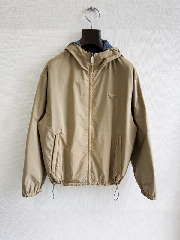 2026 Spring and Autumn New Casual Double-Sided Hooded Jacket with Chest Logo