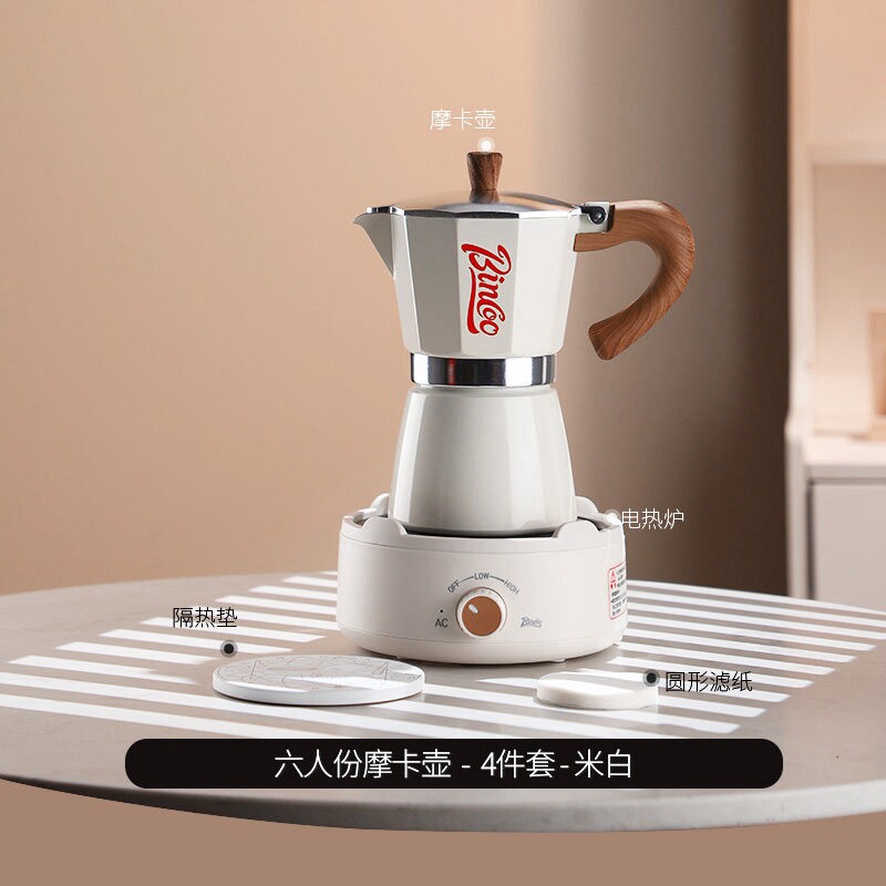 Cafetera Moka Italiana Doméstica de Aleación de Aluminio para Uso Doméstico