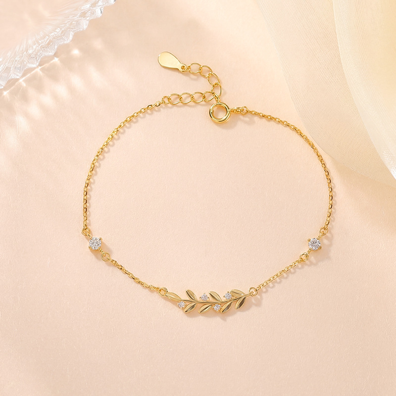 Lắc tay nữ bạc S925 kiểu xích mảnh sang trọng — Loại bạc