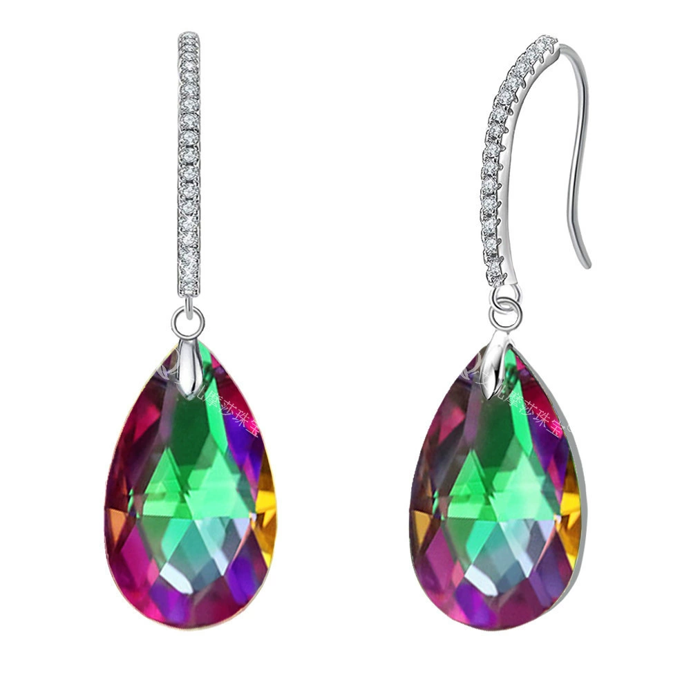 Ювелирные изделия Aier Mogo Czech Crystal, простые серьги с сверлением, внешнеторговый источник, первое поколение