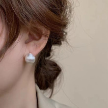 新款韩版磨砂金属半球耳钉女轻奢气质耳饰高级感时尚百搭耳针批发