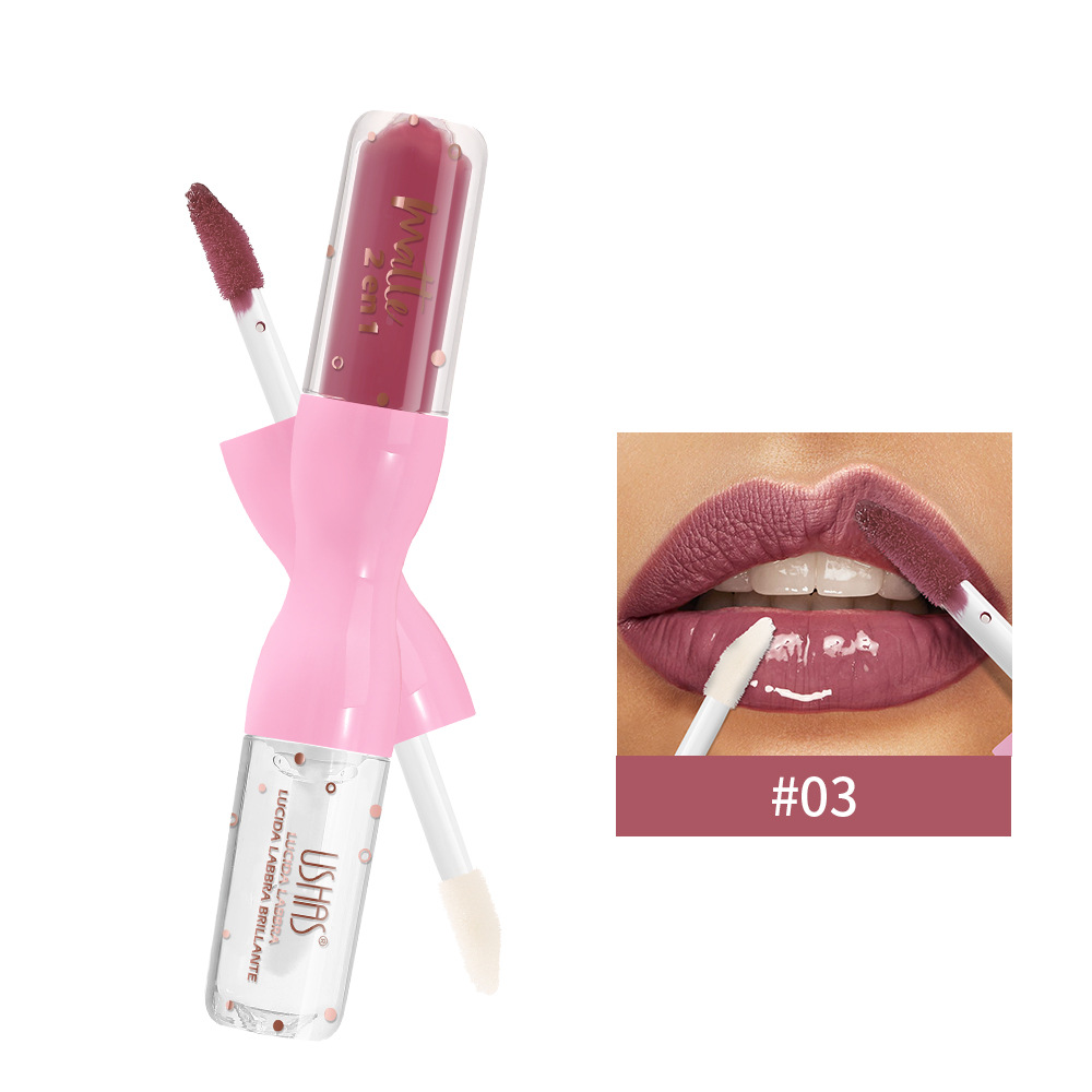 USHAS Cosméticos transfronterizos 12 colores lipstick mate lipstick esmalte fácil de colorear sin taza de lipstick al por mayor