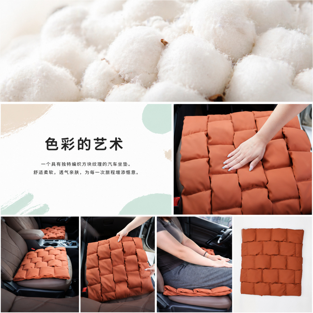 Car seat cushion with bubble padding, suitable for all seasons, filled with memory foam, anti-stain leather, suitable for Honda, Toyota, Nissan