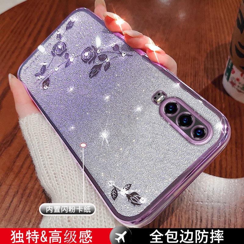 Suitable for sound transmission NOTE40 mobile phone case SPARKGO 2024 glitter electroplating rhinestone HOT50 eternal flower cover P65