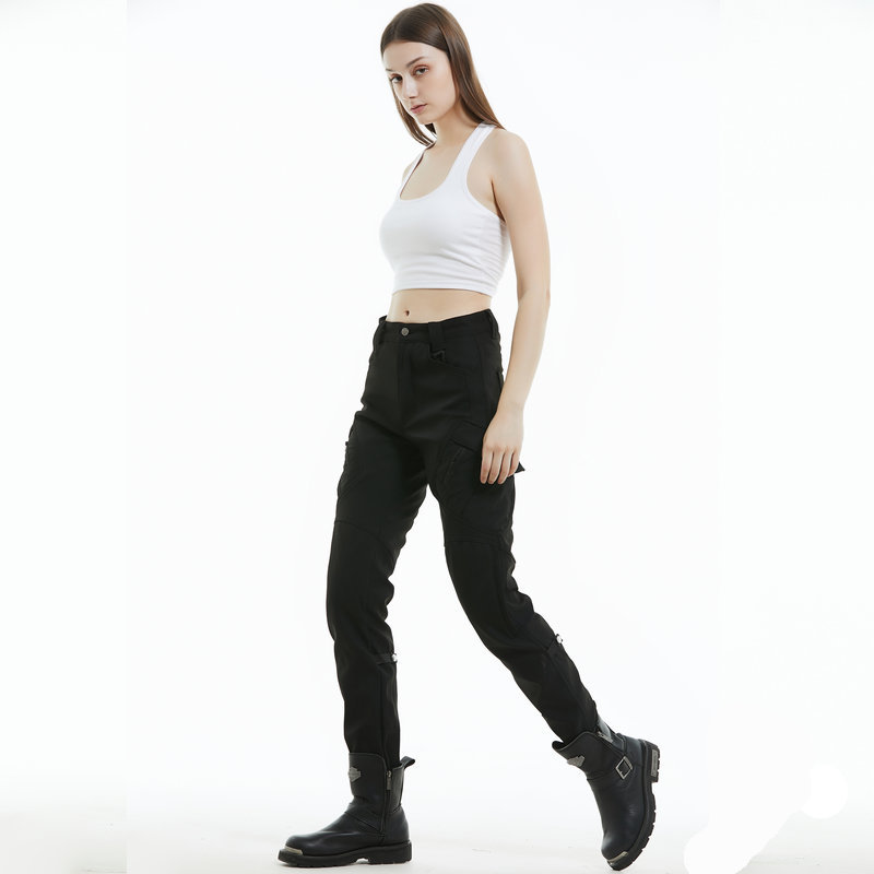 Motocicleta invierno anti-caída ciclismo pantalones impermeable forrado de lana gruesa a prueba de viento cintura alta motocicleta anti-caída pantalones de silicona equipo de protección