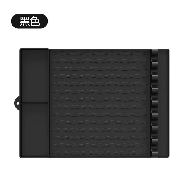 [黑色-2格【Blackstone硅胶垫】]