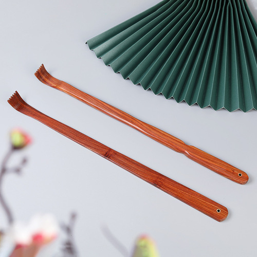Mahogany itching scratch red sandalwood old man's solid wood rake scratching magic tool to scratch the back to relieve itching horn scratching tool