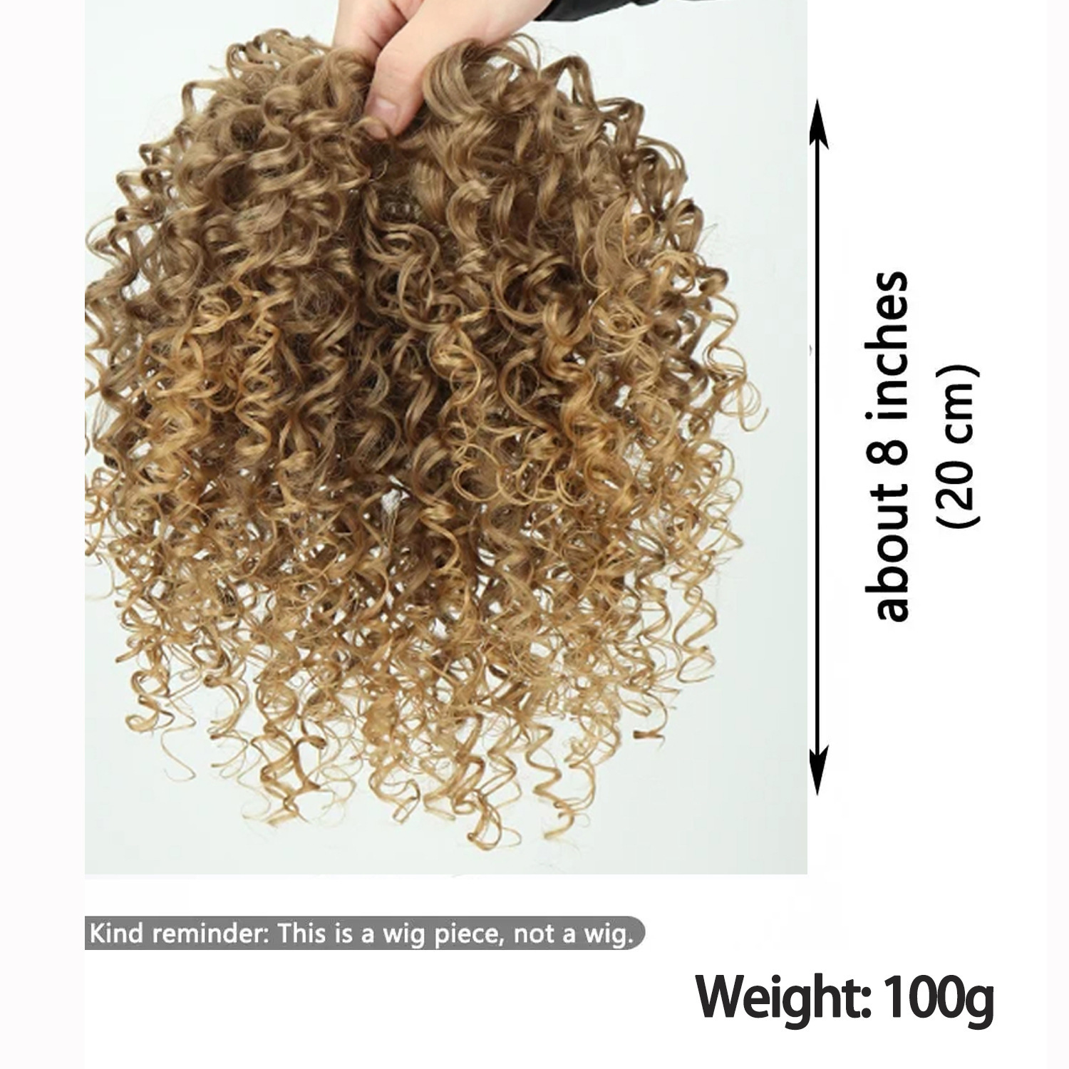 Peruca de cabello rizado africano damas europeas y estadounidenses esponjosa fibra sintética natural de alta temperatura pieza de peluca