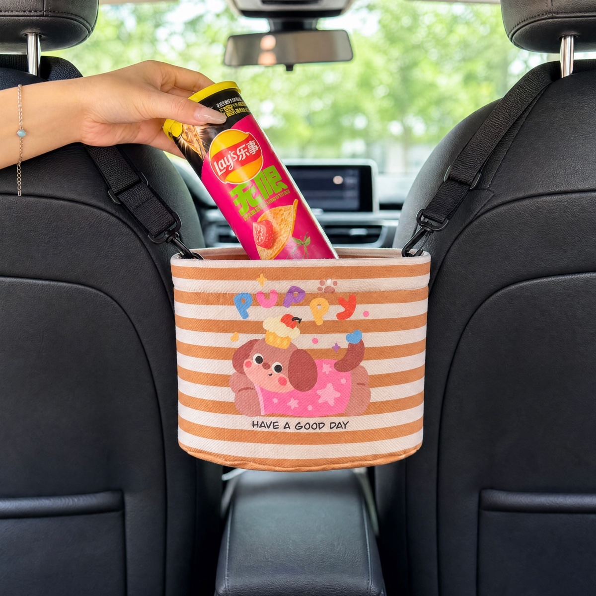 Multifunctional car seat back storage bag, car seat back organizer, storage box for women