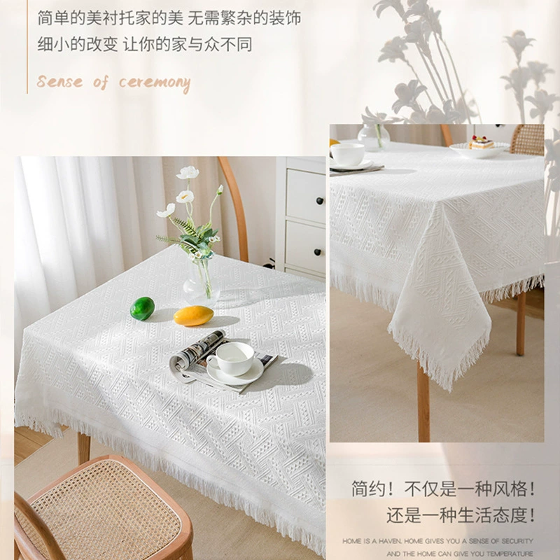 Nordic waffle cotton yarn tablecloth 90*90cm*1 Multiple specifications available