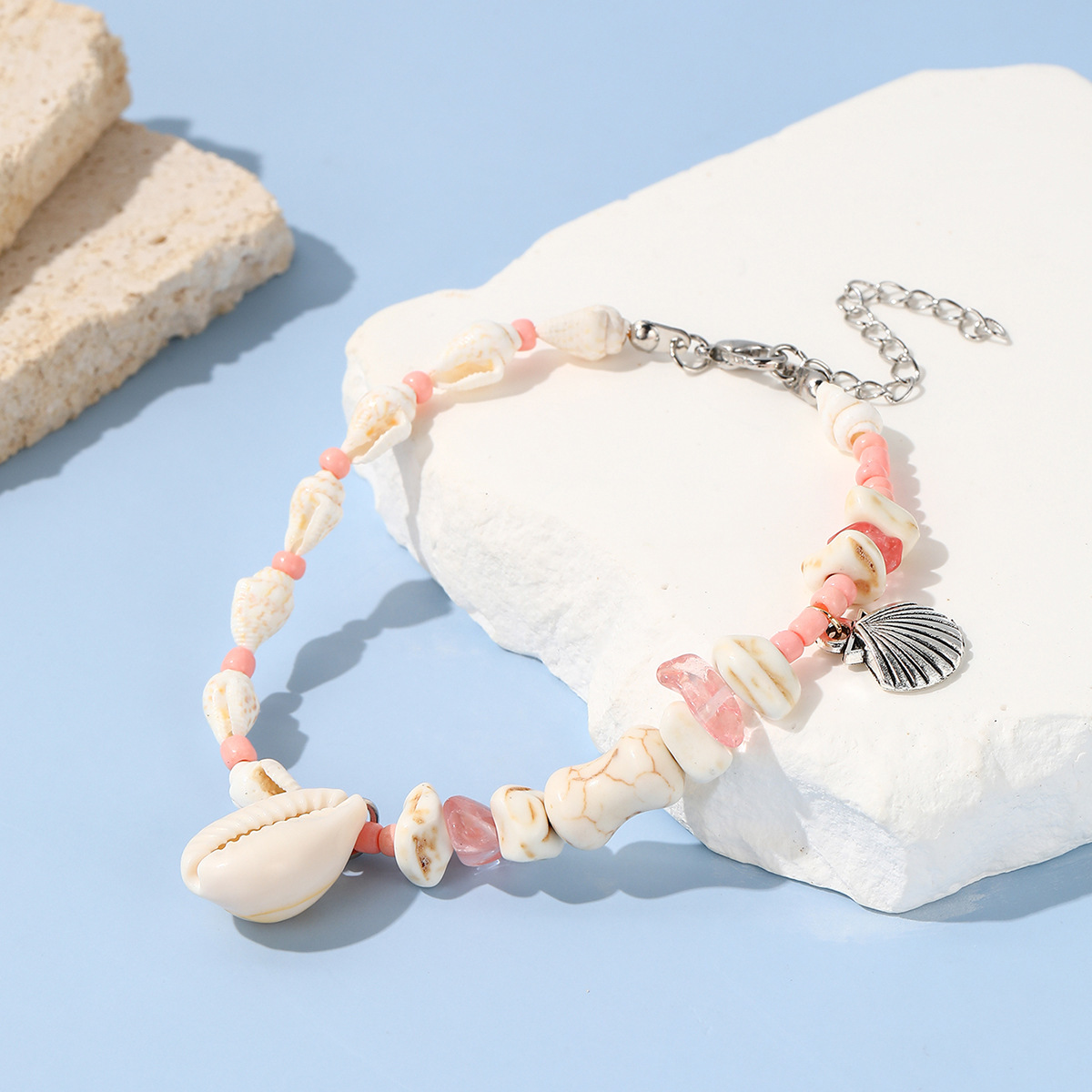 1 Piece Quantity Holiday, Beach Occasion Marine Style Simple Style Starfish Shell Shell Chain-free Chain & Link Bracelets Wholesale