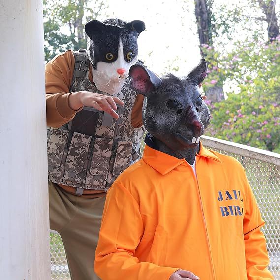 Máscara de látex de gato estrella, mascarada de Halloween, cos, accesorios de juego, linda máscara divertida de gato y animal