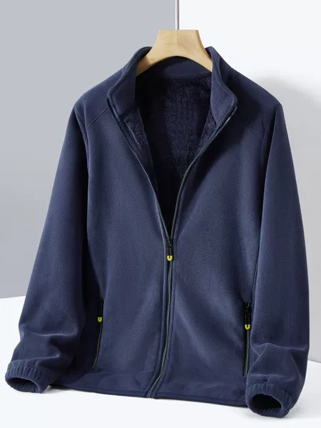 Fleece Jacket for Men and Women, Thickened Fleece Lining, Outdoor Softshell Jacket, Warm Inner Layer, Fleece Outerwear