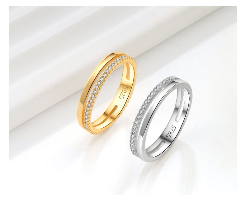 All Seasons Season 18K Gold Plated 925 Sterling Silver Geometric Rings 925 Sterling Silver Rings
