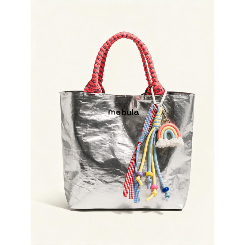 CKKUI silver DuPont paper eco-friendly material bag 2026 new style work storage bag niche tote shoulder bag