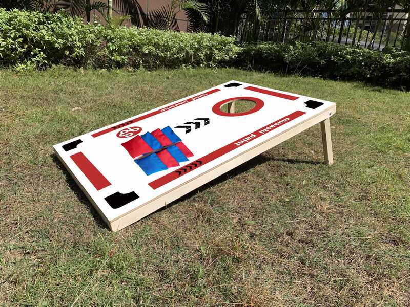 サンドバッグイベントテーブル木製サンドバッグ投げボードアウトドアスポーツコーンホールサンドバッグボード学校競争ゲームボード|undefined