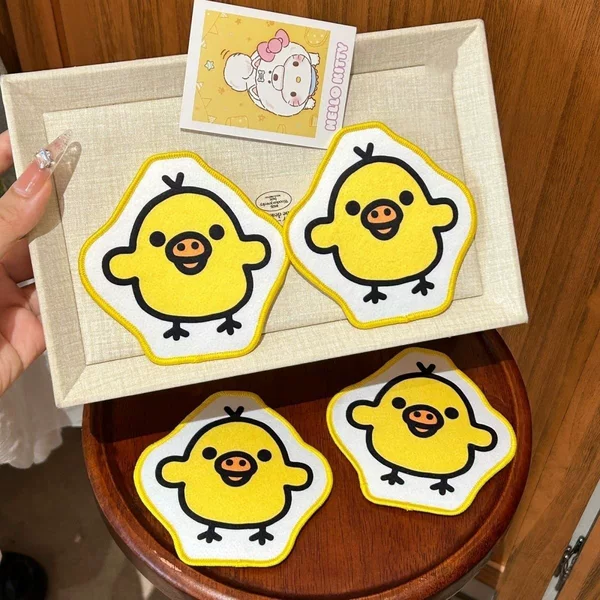 Cute Nose-Shaped Hair Stickers for Washing Face, Adorable Girl Hair Patches, Magic Stickers, Traceless Hair Accessories, Embroidered Stickers, Gift