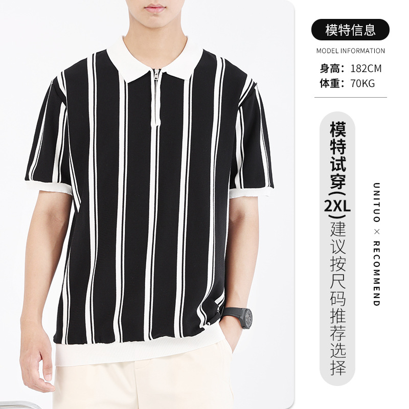 Personalizado comercio exterior transfronterizo polo hombre estilo de moda de alta calidad camiseta de jersey de hielo hombre camiseta de manga corta hombre