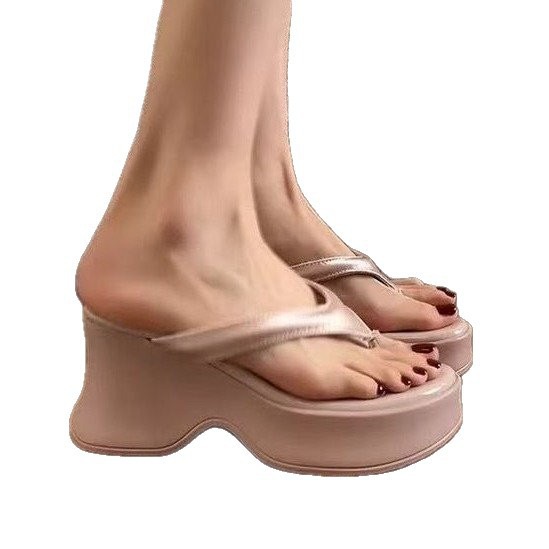 Sandalias de Cuña Chanclas para Mujer de PU y Caucho para Playa y Verano