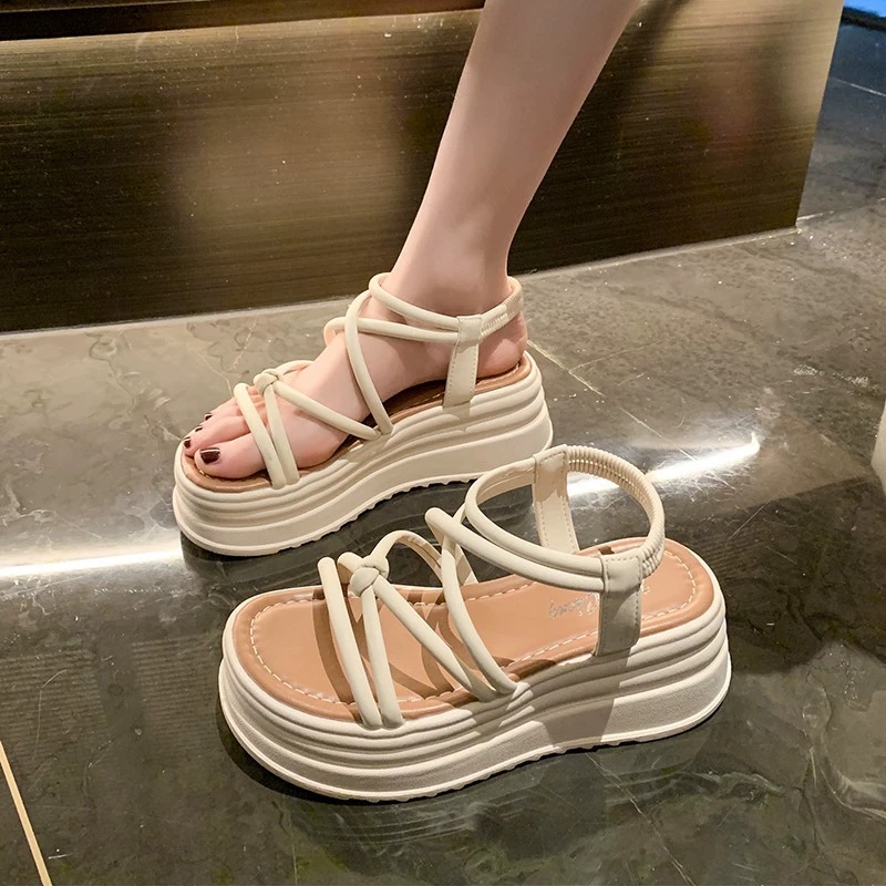 Summer sandals, footwear for leisure, shoes platform, high-quality style, bright catchy style, french style