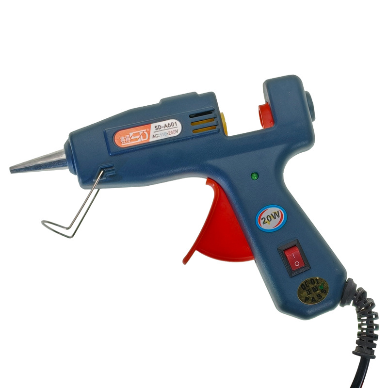Saide nueva pistola de goma de boquilla larga 20W de potencia reguladora de temperatura pistola de goma de fusión en caliente pistola de fusión en caliente fábrica mayorista pistola de fusión en caliente