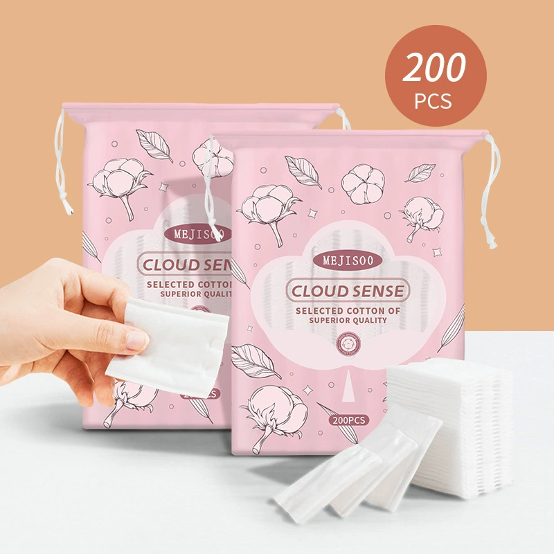 Внешняя торговля кросс-борт полное английское Cottonpad Удаление макияжа хлопковая розовая подушечка 200 штук/мешок