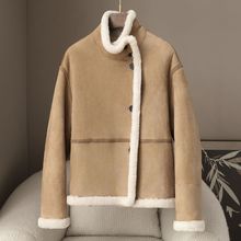 少量服饰2025年春季新品两面穿真皮草外套春季女装羊皮毛一体大衣