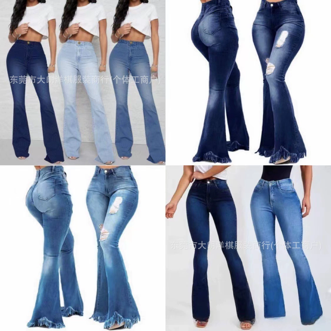 Women's Stretch Small Foot Jeans трансграничные женские эластичные микро-джинсы оптом