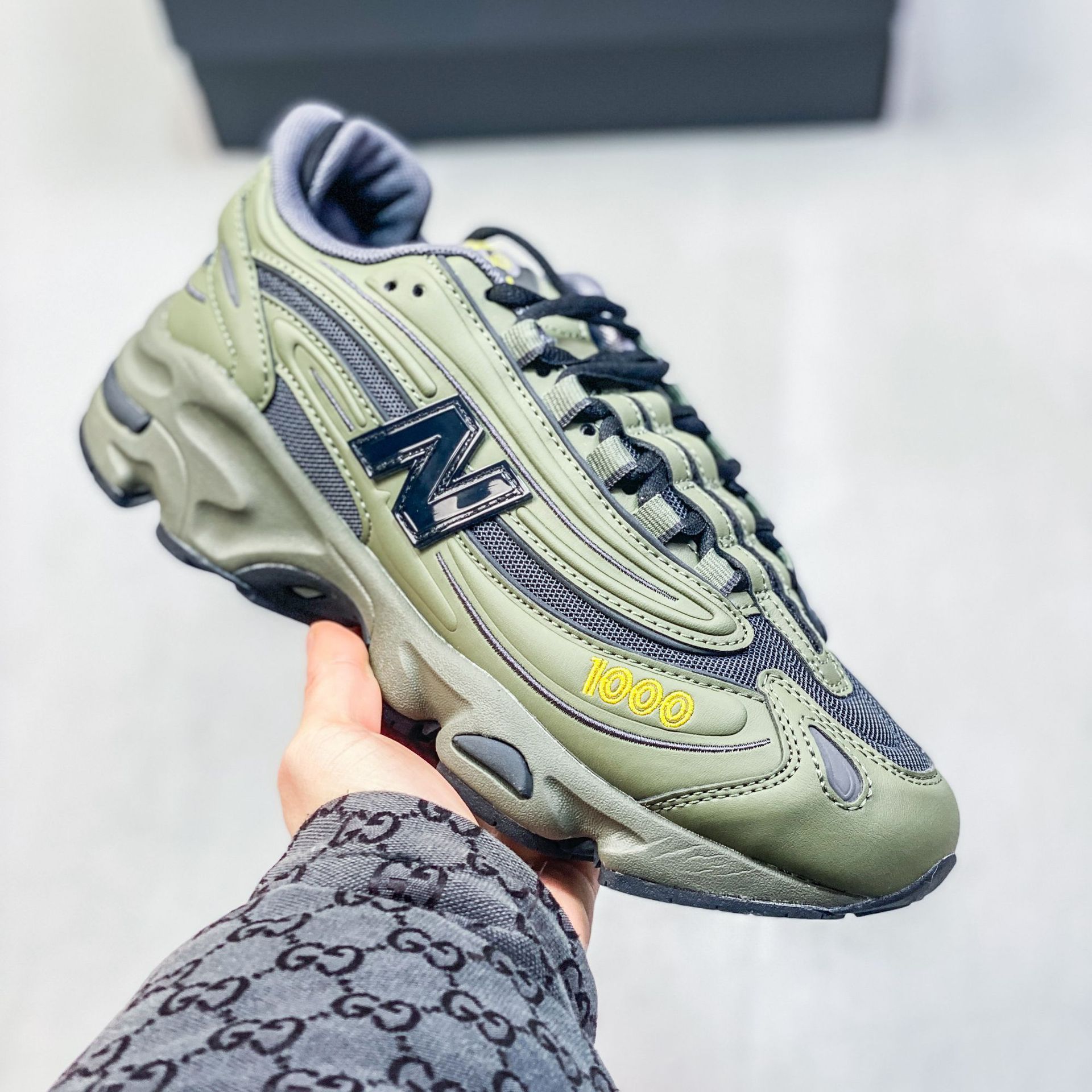 Zapatos de correr retro de alta calidad NB1000 marca conjunta de cuero de malla de suela gruesa zapatos deportivos para hombres y mujeres zapatos de viaje casuales