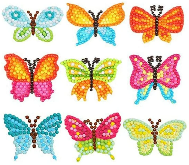 5D детский набор для алмазной мозаики sticker DIY, повседневные животные дизайны, разные размеры (наклейка и стразы)