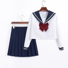 工厂代发jk制服正统绀领白二本水手服jk校供感jk套装jk裙百褶裙女