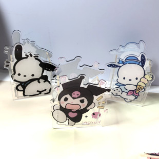 Coolomi Pacha dog acrylic transparent pen holder large capacity student desktop stationery storage box cute girl heart