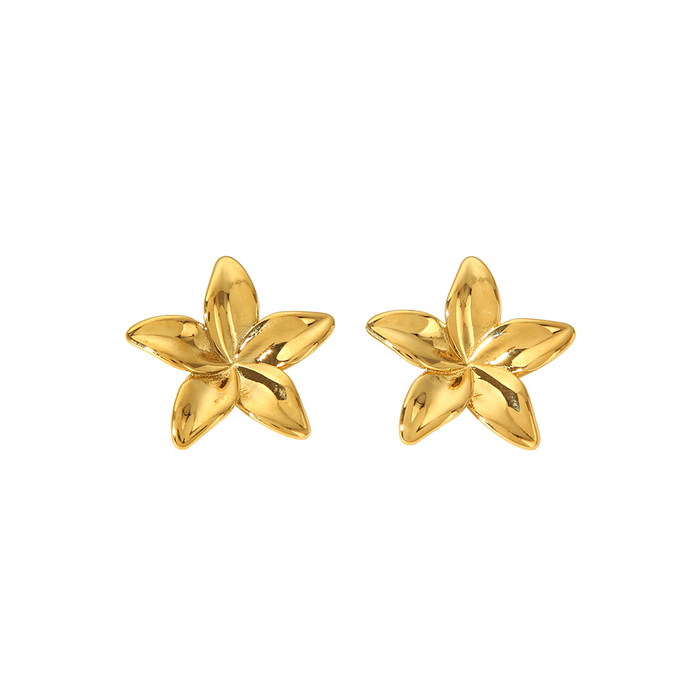 Women's Gender 1 Pair IG Style Vintage Style Flower 304 Stainless Steel 18K Gold Plated Ear Studs
