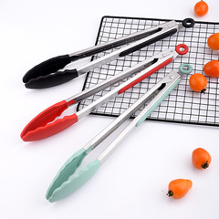 不鏽鋼食品夾燒烤夾煎牛排夾烘焙麵包夾自助快餐食物夾炒菜夾子