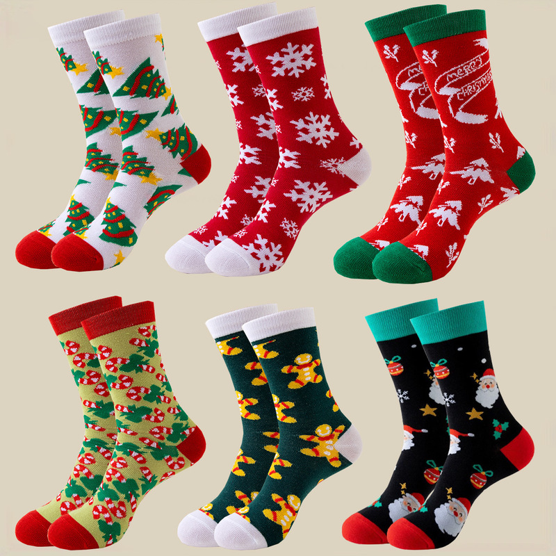 Cross-border best-selling Christmas socks, warm Santa Claus and reindeer holiday socks, Christmas gift socks Cross-border best-selling Christmas socks, warm Santa Claus and reindeer holiday socks, Christmas gift socks